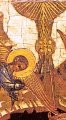 detail van 000.05179 : Geboorte van Jezus, paneelikoon, Russisch, 17de-18de eeuw, 32,5 x 26, 5cm