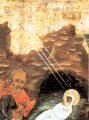 detail van 000.09316 : Aanbidding van Jezus, paneelikoon, Russisch (west), rond 1800, 30,8 x 35,5 cm