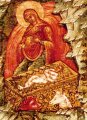 detail van 999.00381 : 
Geboorte van Jezus, paneelikoon, Russisch - Jaroslav, 17de eeuw