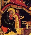 detail van 999.00383 : Geboorte van Jezus,  paneelikoon, Russisch (Jaroslavl), laat 17de eeuw, 122 x 102 cm