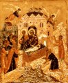 000.08659 : Geboorte van Jezus, dubbelzijdige paneelikoon, Russisch, eind 17de eeuw, 52x 40 cm