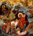 000.08777 : Geboorte van Jezus, paneelikoon, Russisch, 19de eeuw, 10,4 x 9,5 cm