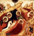 detail van 000.04083 : Geboorte van Jezus, paneelikoon, Russisch, 16de eeuw, 52,5 x 39 cm
